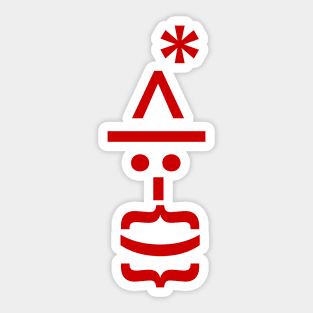 Santa with Beard Christmas Emoticon Sticker